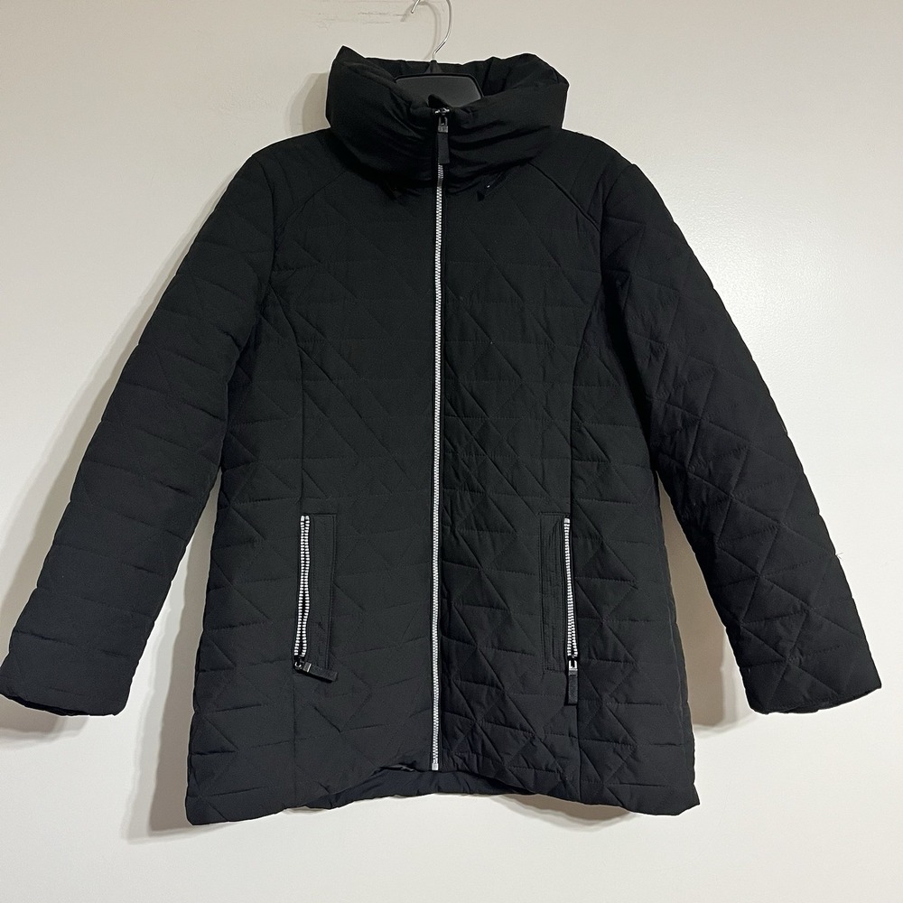 Marc New York by Andrew Marc Size XL Faux‎ Down Puffer Jacket Black Full Zip